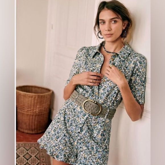 Sezane Accessories - Sezane Fetiche Belt in Sage Green Raffia